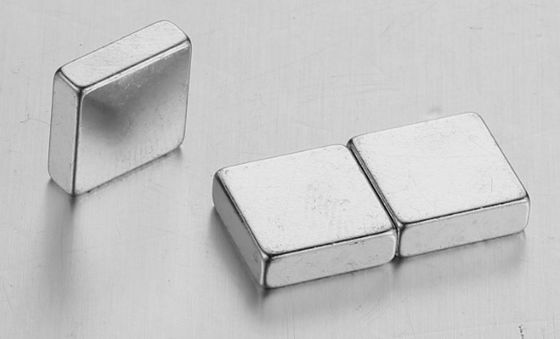 Block 40X40X20mm N52 Neodymium Permanent Magnets Silver Color